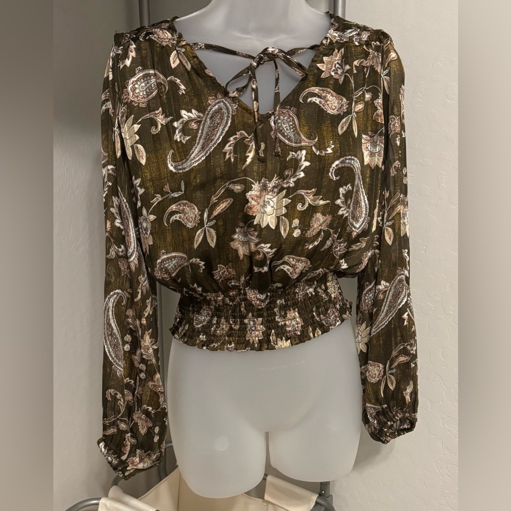Elaine Rose women’s Floral Paisley Long Sleeve blouse
